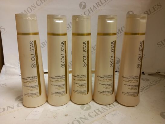 LOT OF 5 COLLISTAR SUPERNOURISHING SHAMPOO 250ML RRP £50