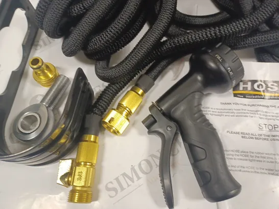 EXPANDING HOSE WITH FITTINGS - BLACK