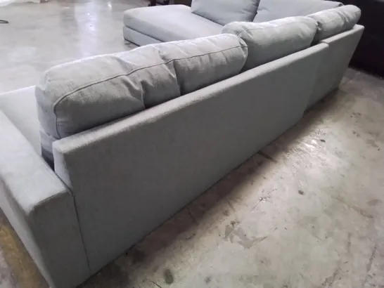 DESIGNER CHAISE SOFA GREY FABRIC