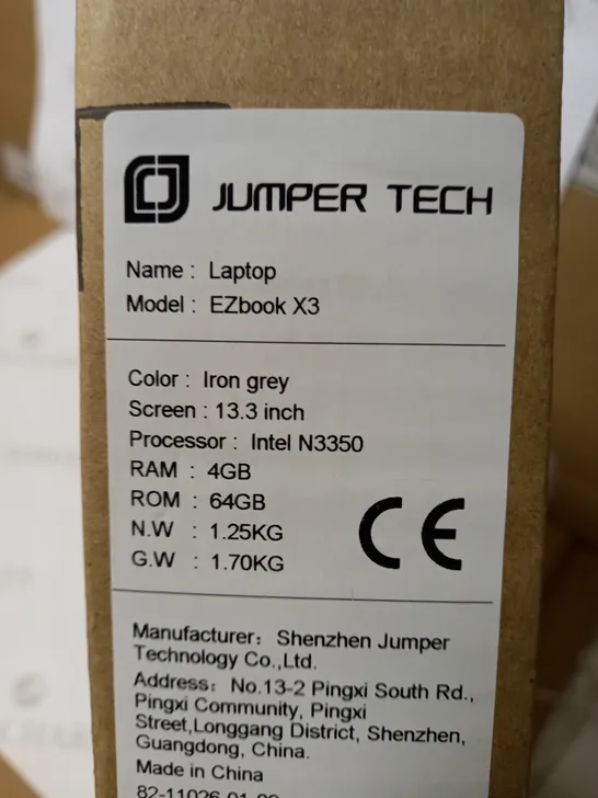 JUMPER TYECH EZBOOK X3 LAPTOP 13.3" IRON GREY 