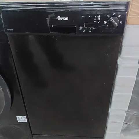 SWAN BLACK SLIMLINE FREESTANDING 10 PLACE DISHWASHER 