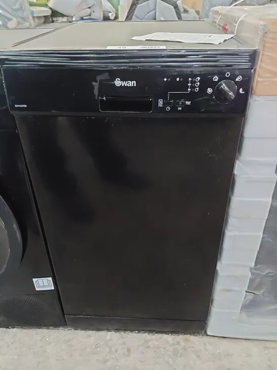 SWAN BLACK SLIMLINE FREESTANDING 10 PLACE DISHWASHER 