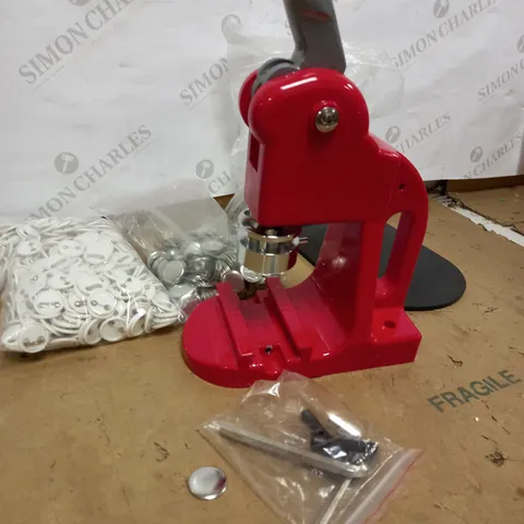 ROTATING BADGE MACHINE WITH METALLIC BUTTONS INCLUDED