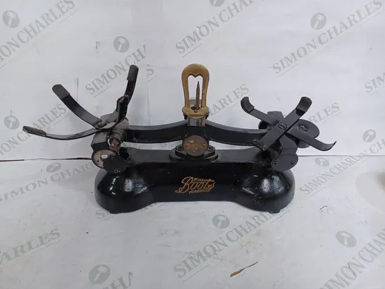 VINTAGE BOOTS THE CHEMIST CAST IRON SCALES