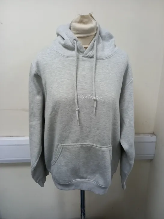 PRETTY LITTLE THING MARL GREY HOODIE LARGE