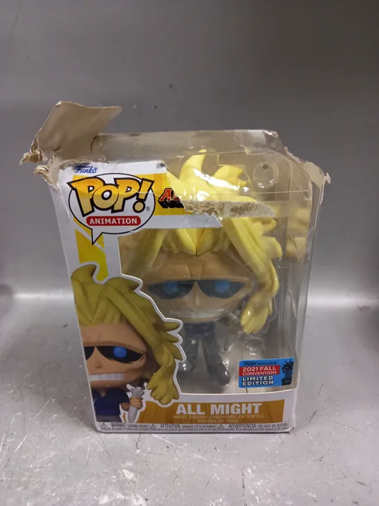 BOXED FUNKO POP! ANIMATION 1041 MY HERO ACADEMIA (MHA) - (MHA) - ALL MIGHT WITH BAG & UMBRELLA