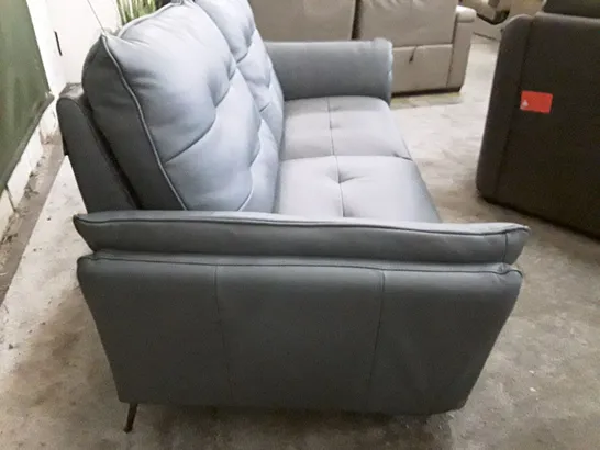 QUALITY ITALIAN DESIGNER ARDA LOVESEAT - BLUE LEATHER