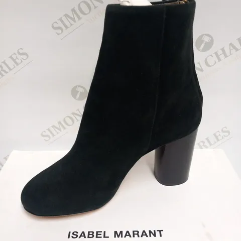 BOXED PAIR OF ISABEL MARANT BOOTSY ALONA LAMB SUEDE LEATHER SIZE 37