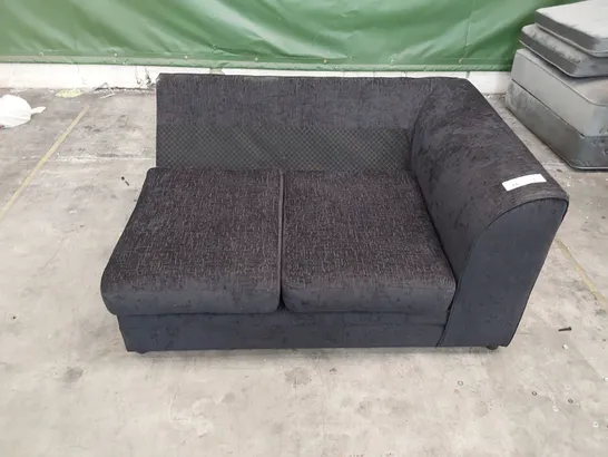 QUALITY DESIGNER 2 SEATER SECTION BLACK FABRIC