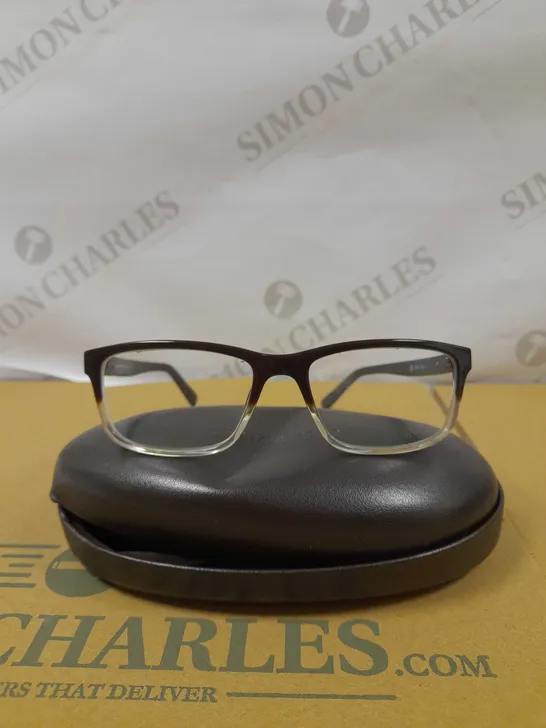 MICHAEL KORS BROWN/CLEAR FRAMED GLASSES 