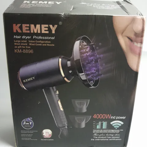 BOXED KEMEY PROFESSIONAL 4000W HAIR DRYER - KM-8896 