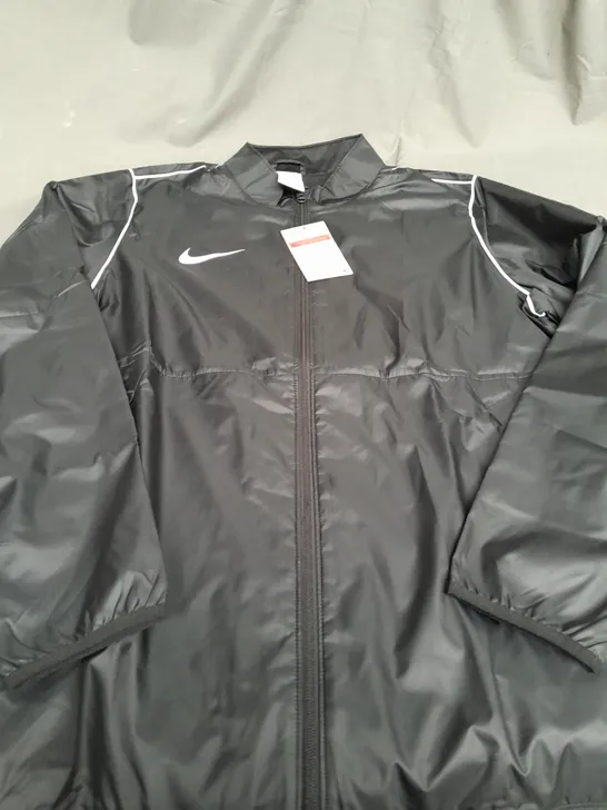 NIKE THIN BLACK ZIP UP JACKET - LARGE