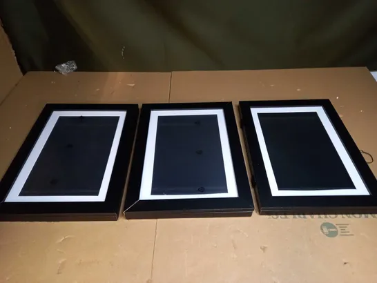 SET OF 3 BLACK PICTURE FRAMES