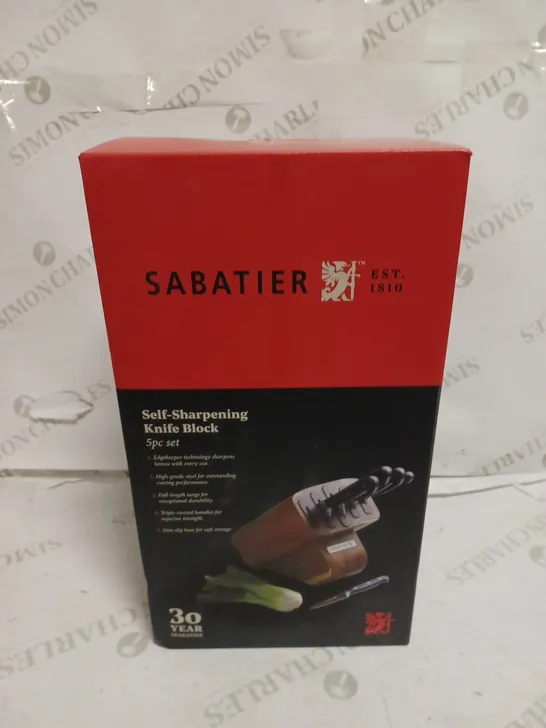 SABATIER EDGEKEEPER SET SELF-SHARPENING KNIFE BLOCK