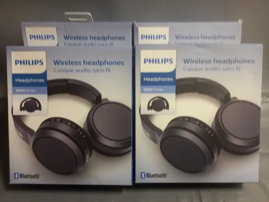 LOT OF 4 PHILIPS WIRELESS 5000 SERIES HEADPHONES