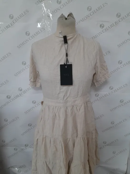 Y.A.S. FLAXA DRESS IN BEIGE SIZE 10 