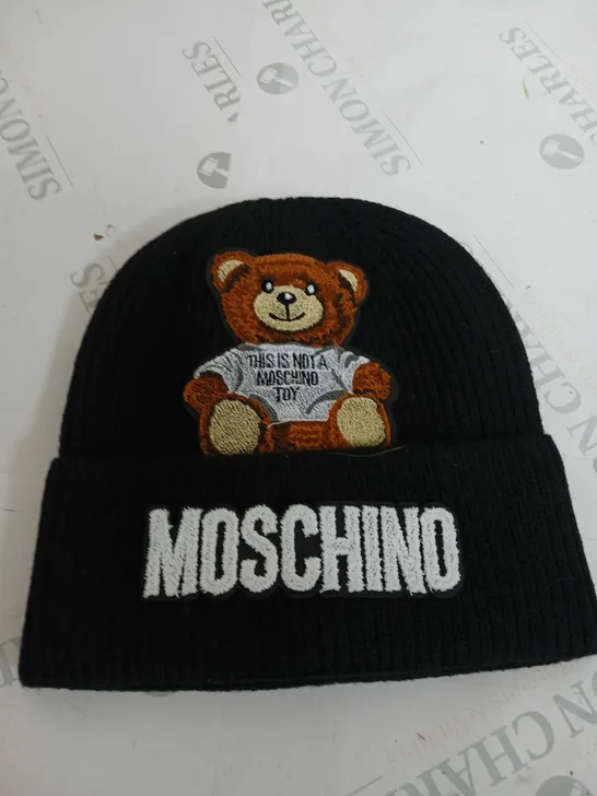 MOSCHINO TEDDY BEAR DESIGN BEANIE