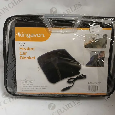 KING AVON 12V HEATED CAR BLANKET - BLACK