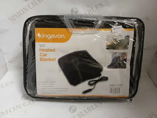 KING AVON 12V HEATED CAR BLANKET - BLACK