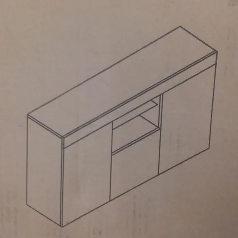 BOXED TV STAND UNIT - GREY 