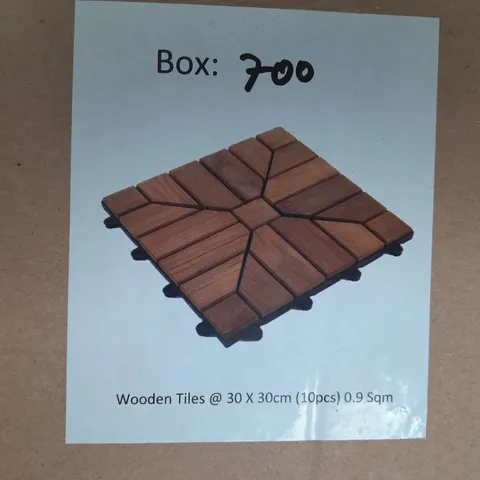 BOXED SET OF APPROXIMATELY 10 WOODEN TILES