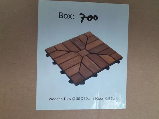 BOXED SET OF APPROXIMATELY 10 WOODEN TILES