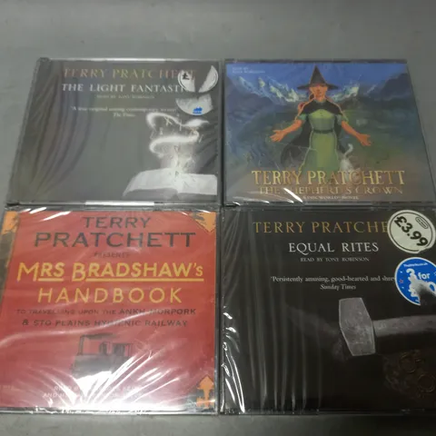 LOT OF 4 TERRY PRATCHETT AUDIOBOOKS