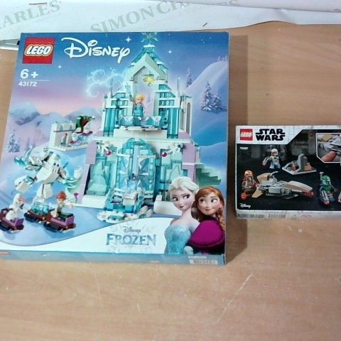 LOT OF 2 ASSORTED PACKS OF LEGO TO INCLUDE DISNEY FROZEN AND STAR WARS