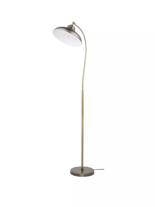 HEMSTONE FLOOR LAMP - PEWTER/ANTIQUE BRASS