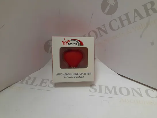 BOX OF APROX 10 VIRGIN TRAINS AUX HEADPHONES SPLITTERS 3.5MM