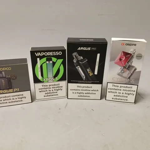 APPROXIMATELY 20 VAPES & E-CIGARETTES TO INCLUDE VAPORESSO XPOS 3, ASPIRE CYBER X, VOOPOO ARGUS PRO, ETC