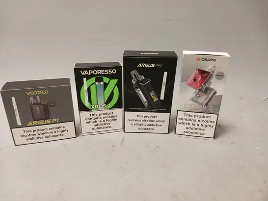 APPROXIMATELY 20 VAPES & E-CIGARETTES TO INCLUDE VAPORESSO XPOS 3, ASPIRE CYBER X, VOOPOO ARGUS PRO, ETC