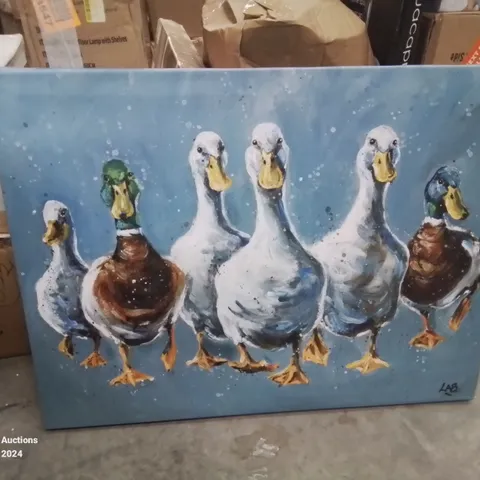 BOXED RESERVOIR DUCKS - CANVAS ART - 