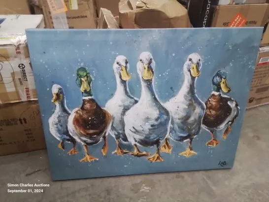 BOXED RESERVOIR DUCKS - CANVAS ART - 