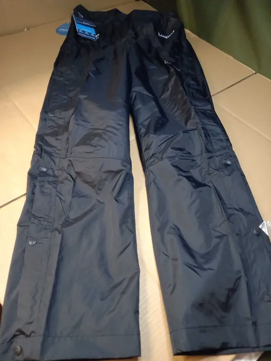 BERGHAUS BLACK WATERPROOF TROUSERS - SIZE 14