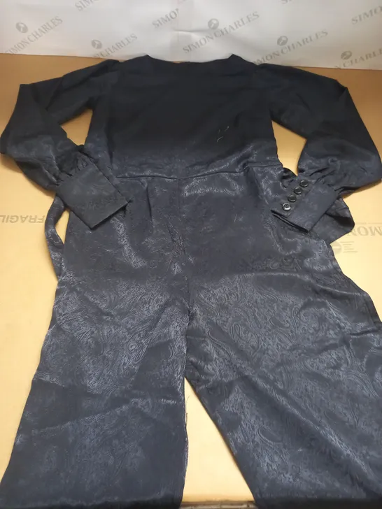 BOLD TO BEE NAVY BLUE PAILSEY PATTERN JUMPSUIT SIZE 8