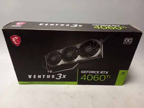 BOXED NVIDIA VENTUS 3X GEOFORCE RTX 4060Ti