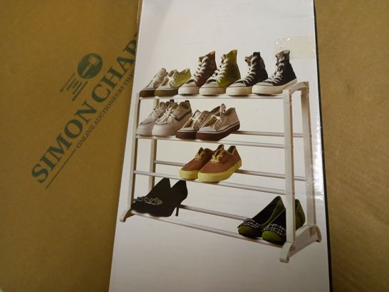 NYXI 4 TIER SHOE RACK IN WHITE