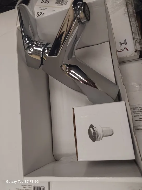 BOXED ARTLAN TALL MONOBLOCK BASIN MIXER TAP WITH SLOTTED WASTE 