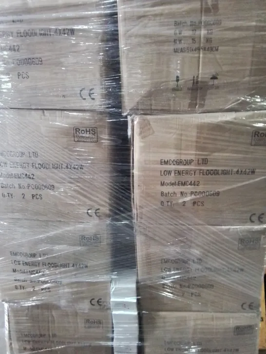 PALLET OF APPROXIMATELY 32 EMCOLITE LOW ENERGY FLOODLIGHTS - EMC442