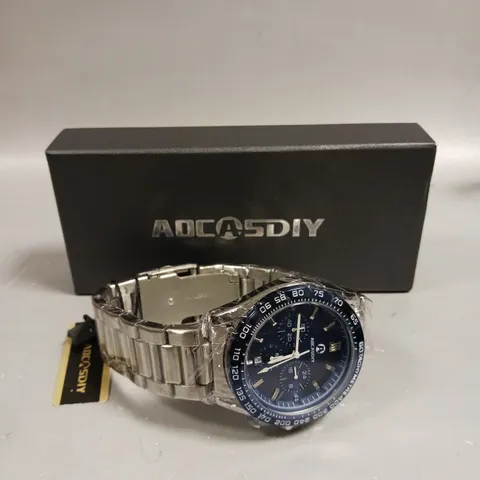 AOCASDIY TACHYMETRE BLUE DIAL CHRONOGRAPH WATCH 