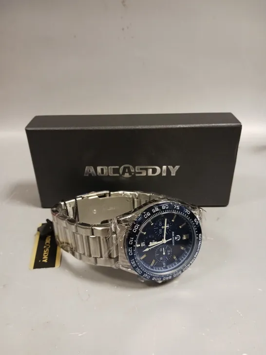 AOCASDIY TACHYMETRE BLUE DIAL CHRONOGRAPH WATCH 