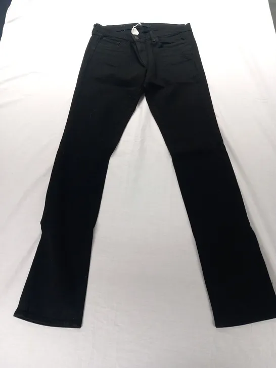 J BRAND THE PENCIL LEG SLIM FIT LOW-RISE BLACK JEANS SIZE 31