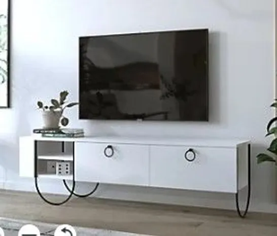 BOXED NORFOLK TV UNIT - WHITE