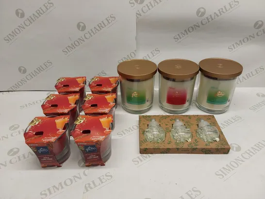 BOX OF APPROXIMATELY 10 BRAND NEW CANDLES AND SCENTED OIL DIFFUSER REFILLS