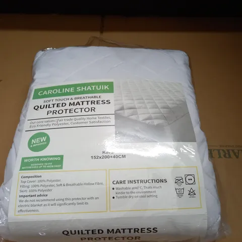 QUILTED MATTRESS PROTECTOR - KING/152X200CM