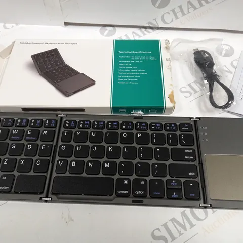 BOXED FOLDABLE BLUETOOTH KEYBOARD WITH TOUCHPAD