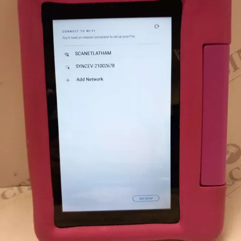 AMAZON FIRE TABLET WITH PROTECTIVE CASE