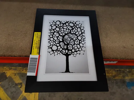 MONOCHROME TREE ART NO.1 - SINGLE FRAMED PICTURE (1 ITEM)