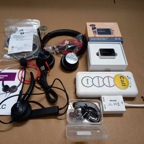 LOT OF 7 ASSORTED ITEMS TO INCLUDE JLC MOTION HEADSET AND WIRELESS EARPIECE